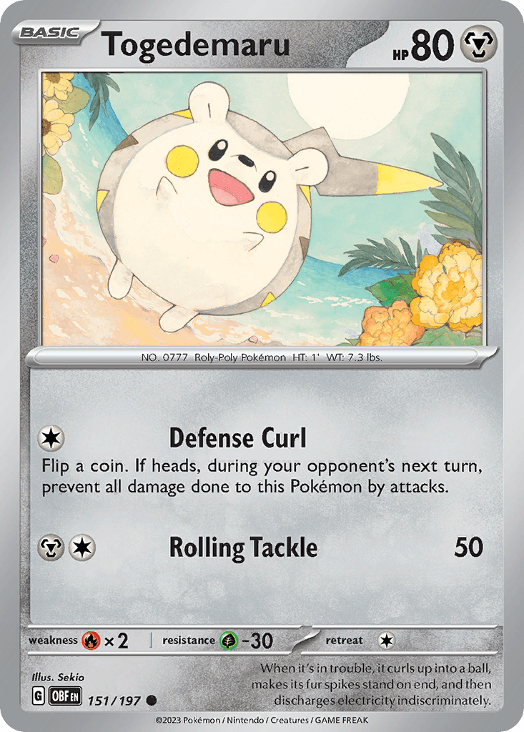Togedemaru Pokémon card