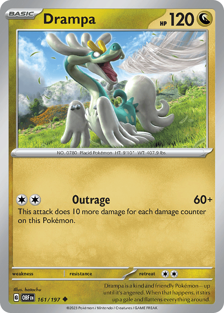 Drampa Pokémon card