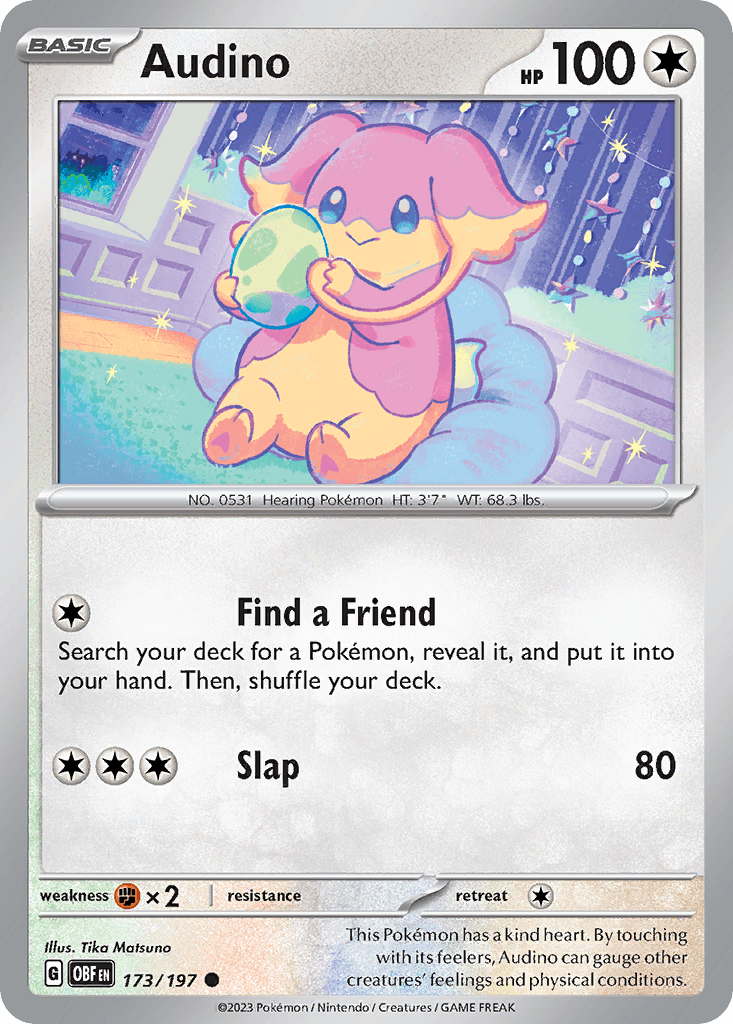 Audino Pokémon card