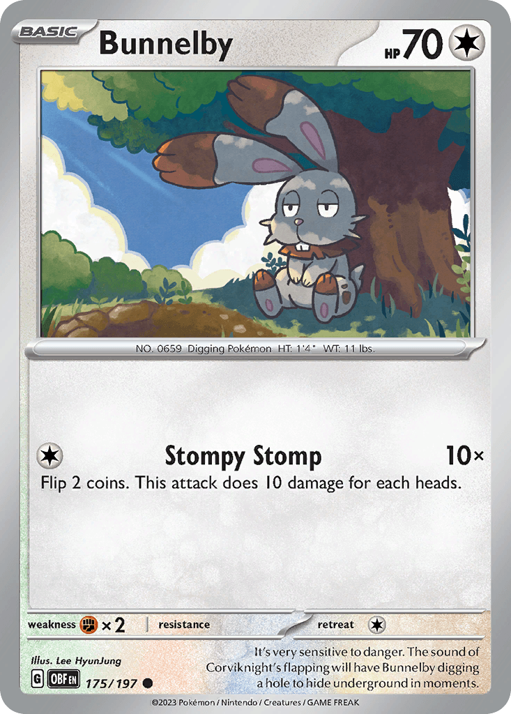 Bunnelby Pokémon card