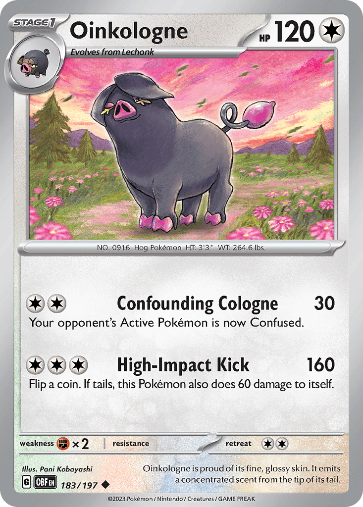 Oinkologne Pokémon card