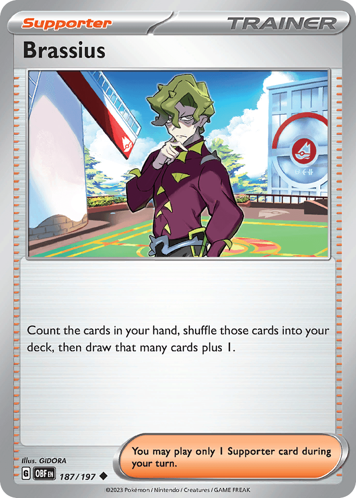 Brassius Pokémon card