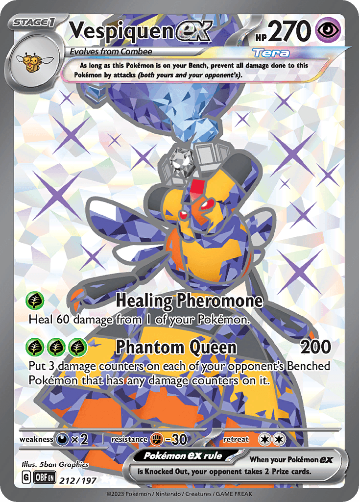 Vespiquen ex Pokémon card