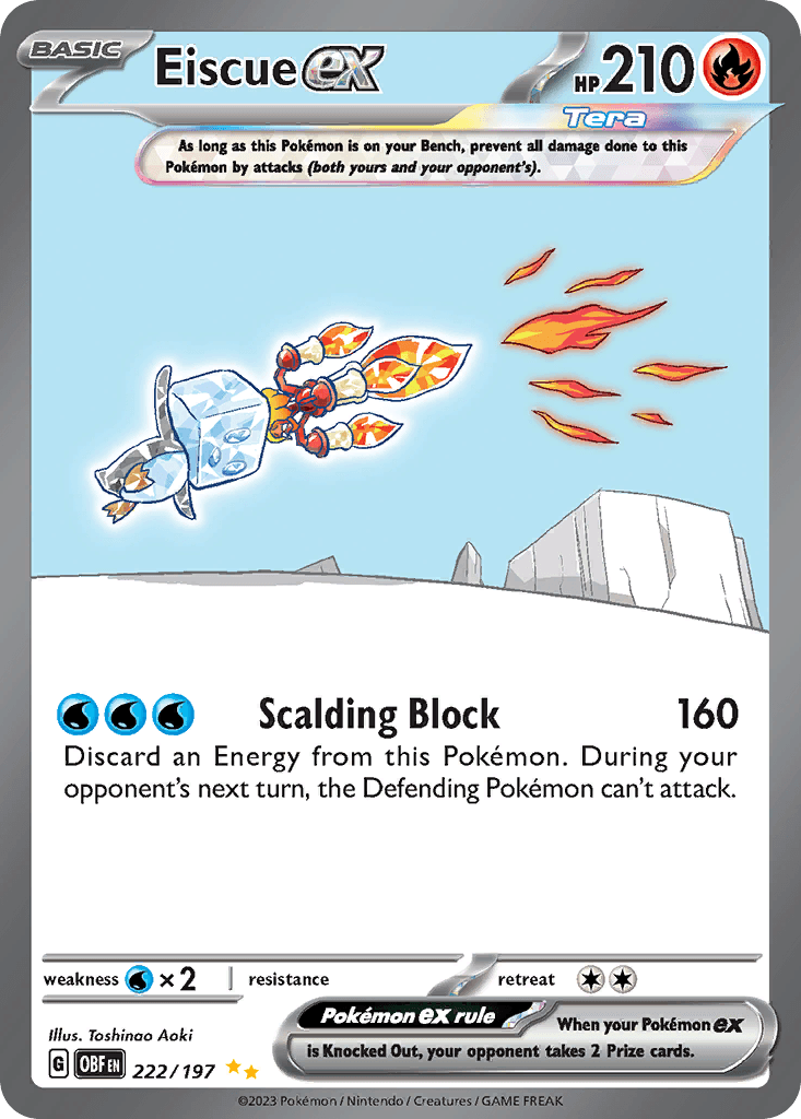 Eiscue ex Pokémon card