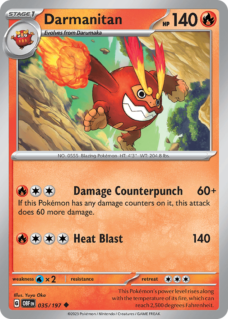 Darmanitan Pokémon card