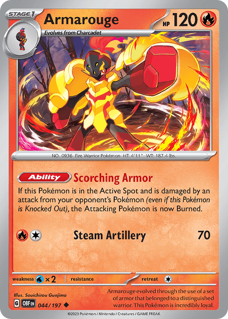 Armarouge Pokémon card