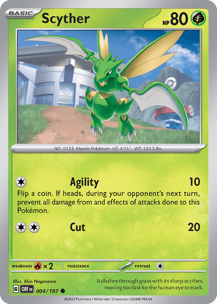 Scyther illustrated by Shin Nagasawa