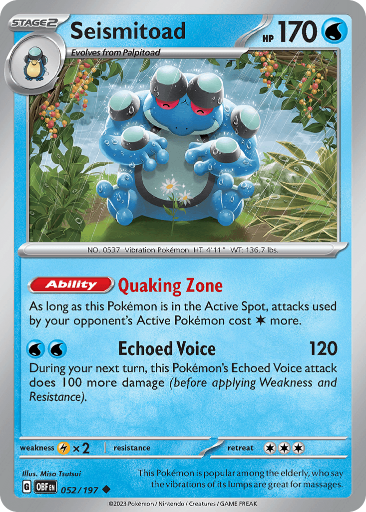 Seismitoad Pokémon card