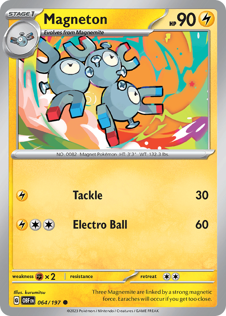 Magneton Pokémon card