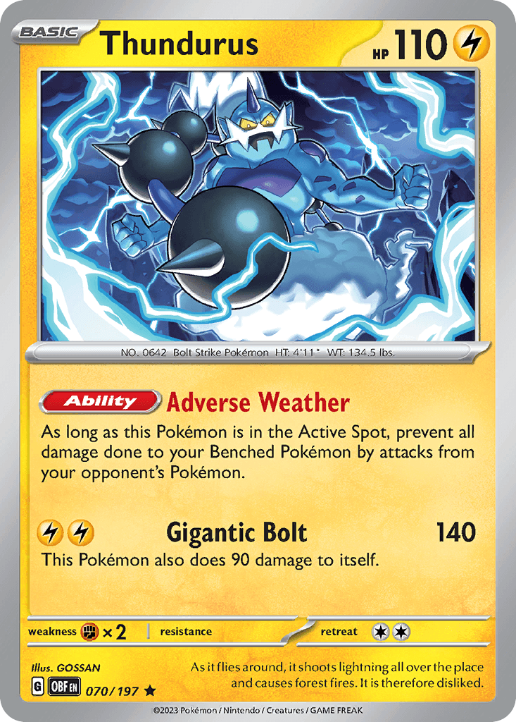 Thundurus Pokémon card