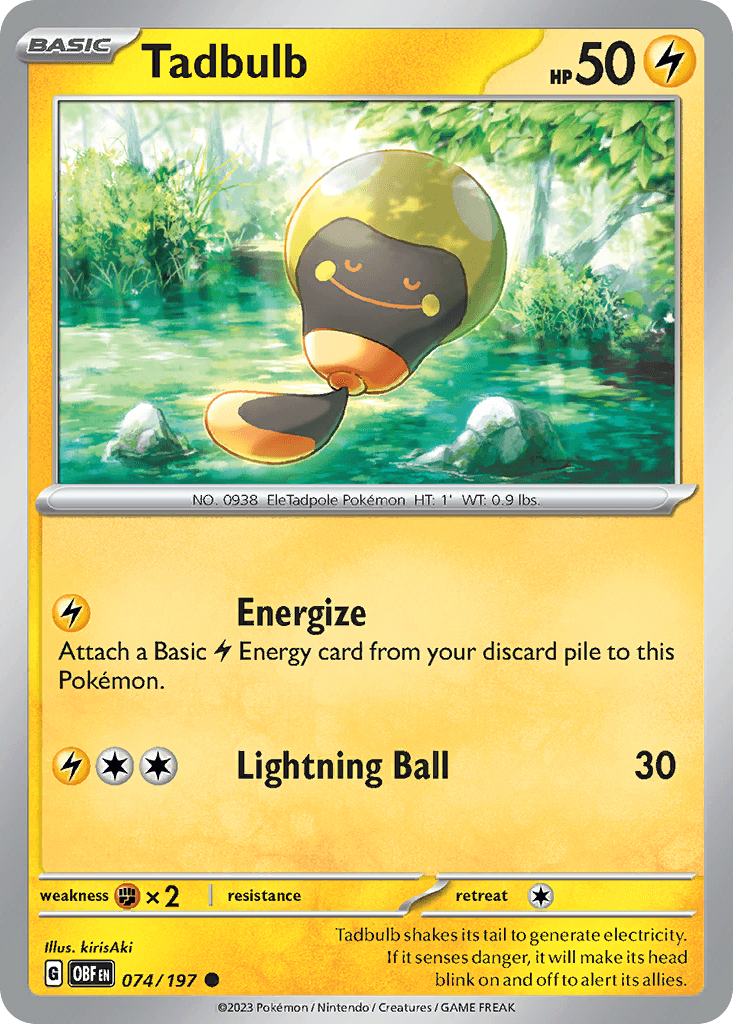 Tadbulb Pokémon card