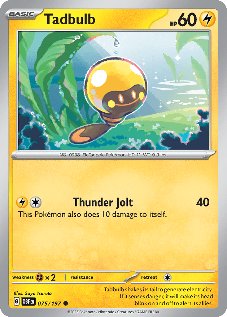 Tadbulb Pokémon card