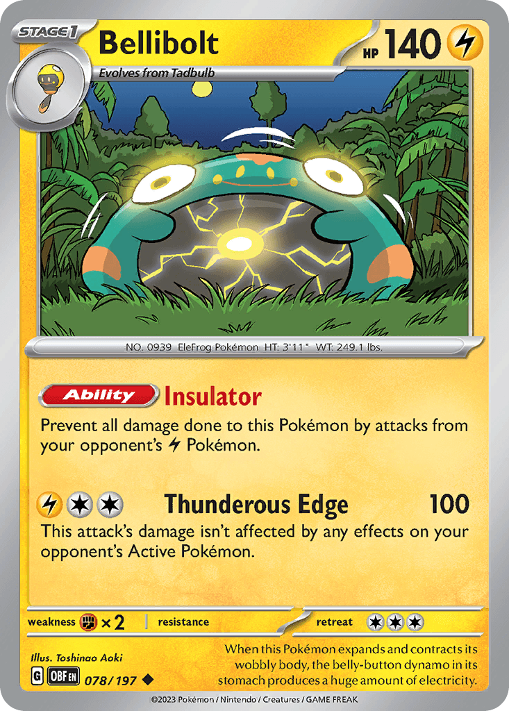 Bellibolt Pokémon card