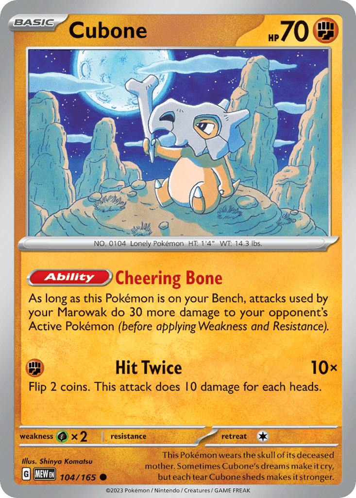 Cubone Pokémon card