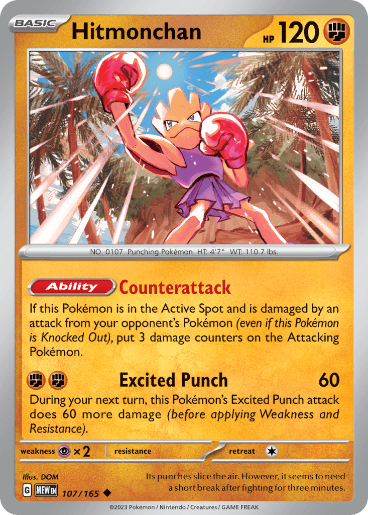Hitmonchan Pokémon card