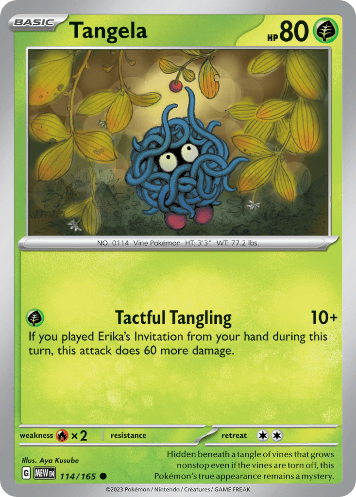 Tangela Pokémon card