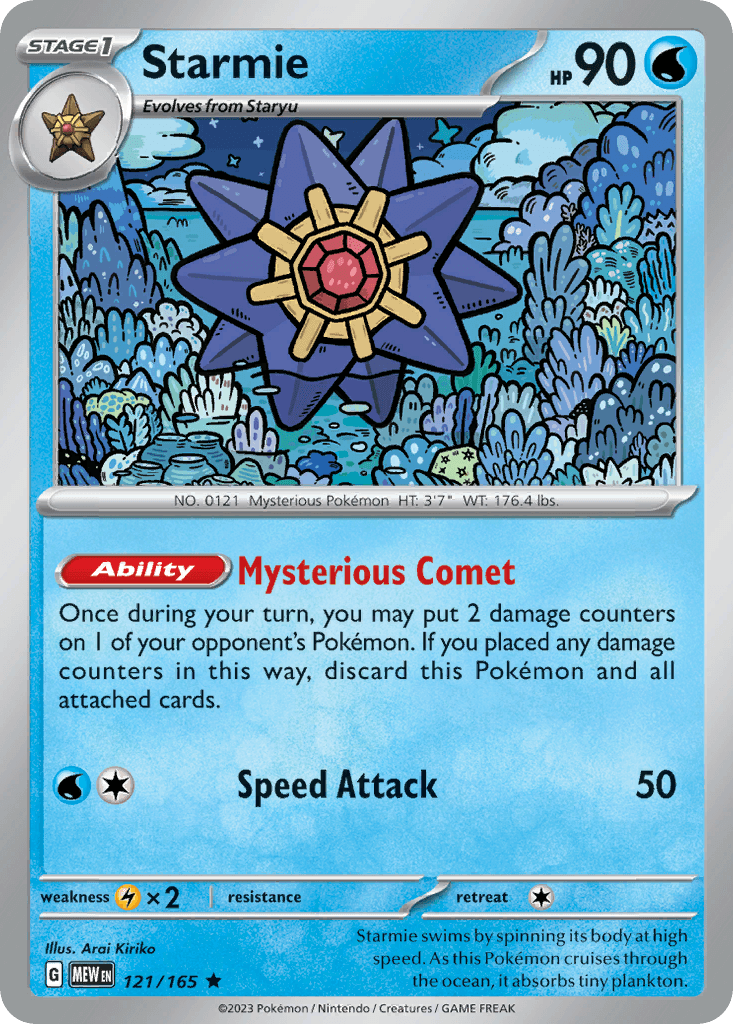 Starmie Pokémon card