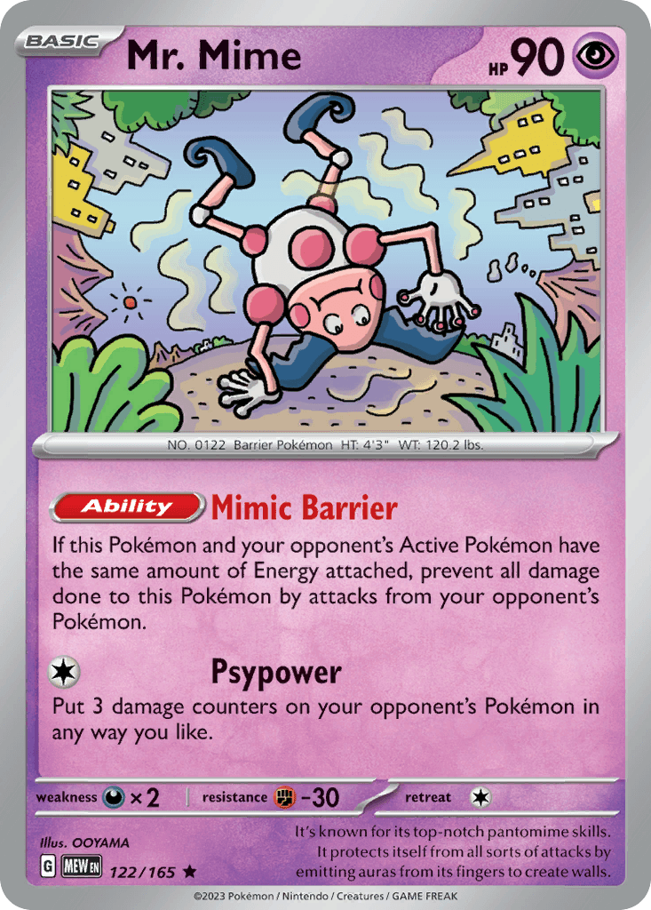 Mr. Mime Pokémon card