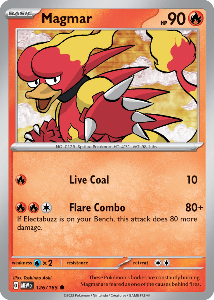 Magmar Pokémon card