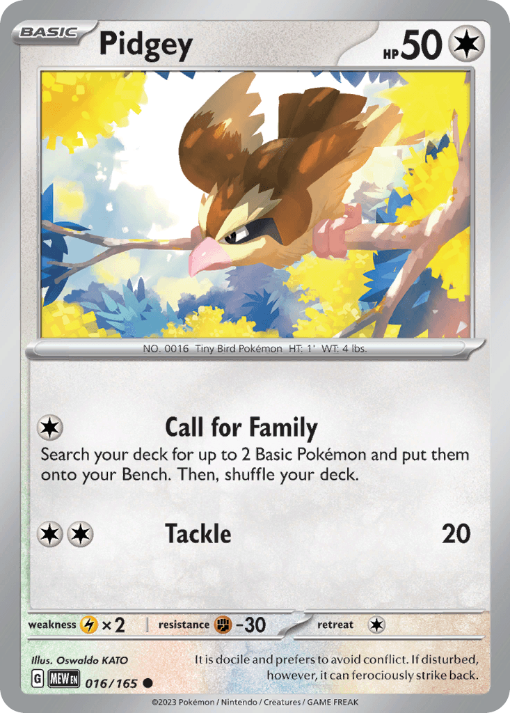 Pidgey Pokémon card