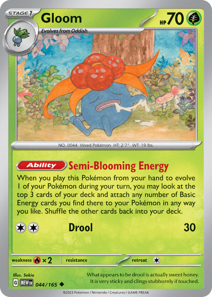 Gloom Pokémon card