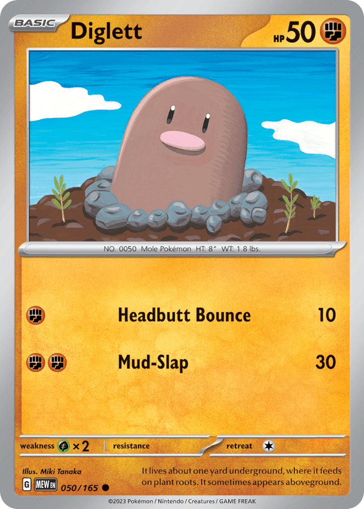 Diglett Pokémon card