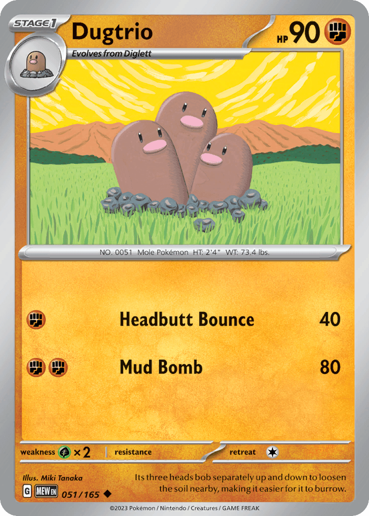 Dugtrio Pokémon card