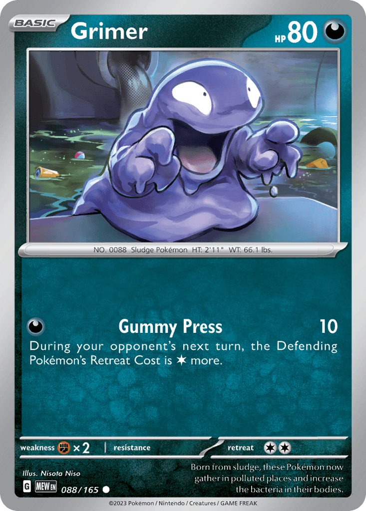 Grimer Pokémon card