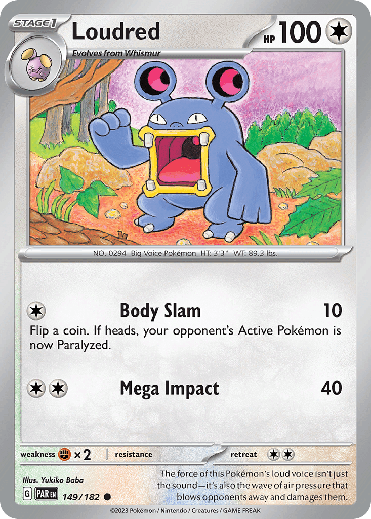 Loudred Pokémon card