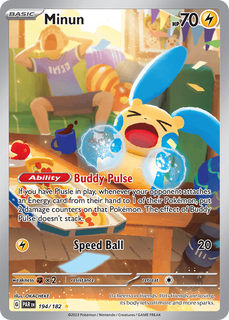 Minun Pokémon card