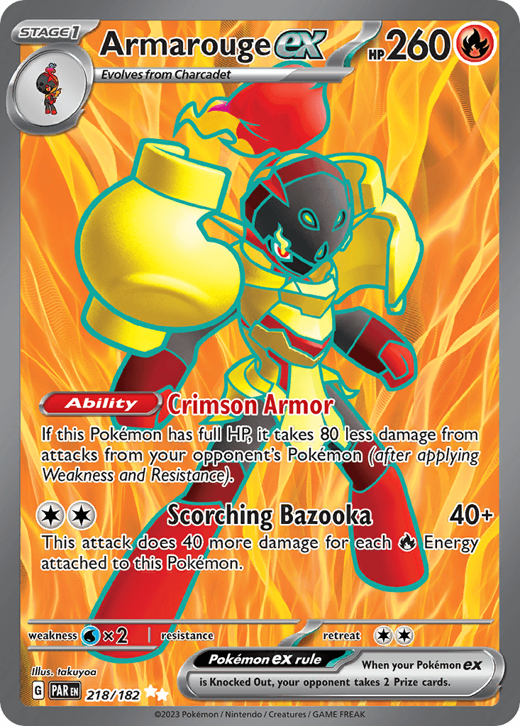Armarouge ex Pokémon card