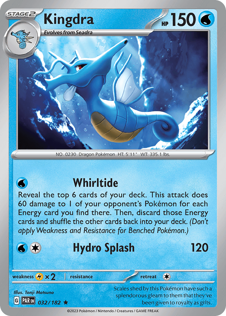 Kingdra Pokémon card