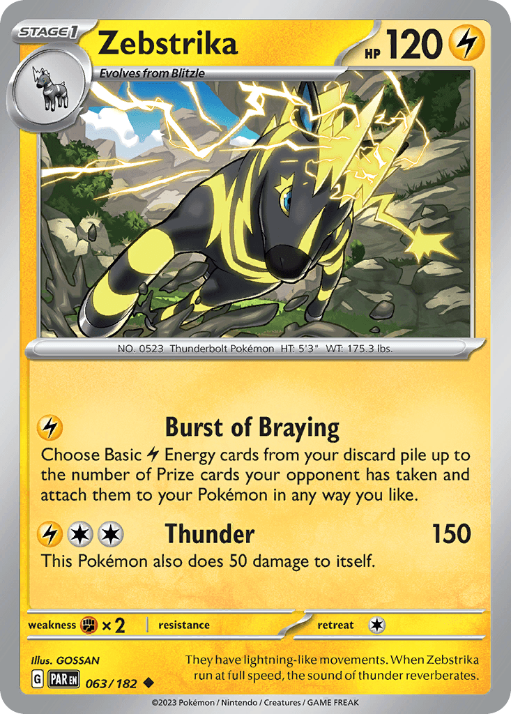Zebstrika Pokémon card
