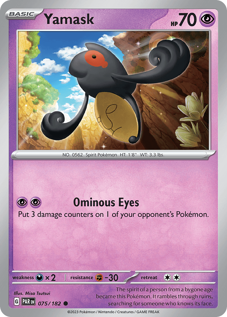 Yamask Pokémon card