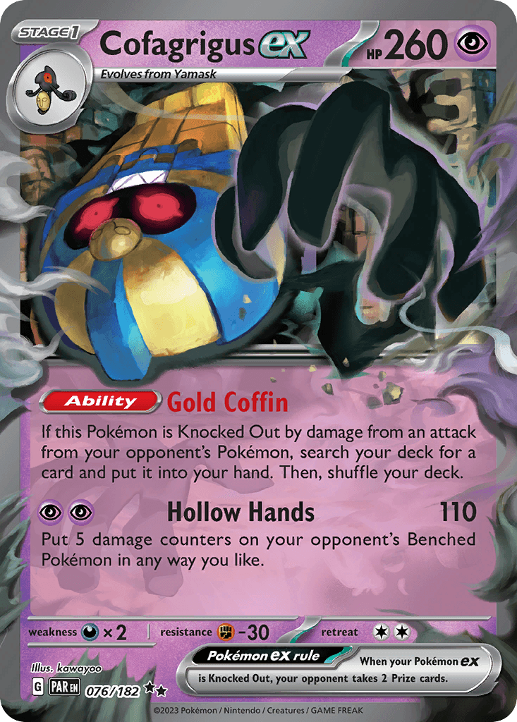 Cofagrigus ex Pokémon card