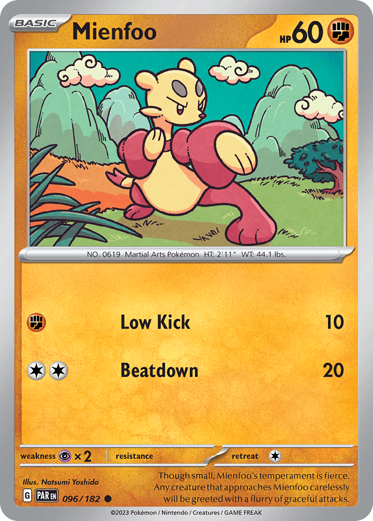 Mienfoo Pokémon card