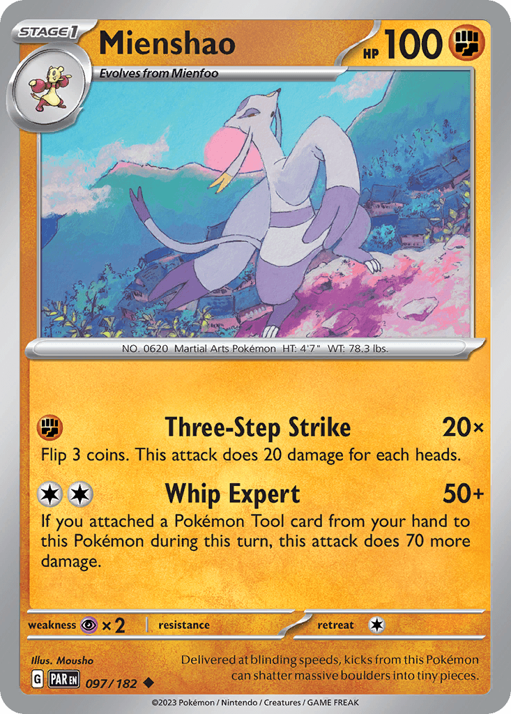 Mienshao Pokémon card