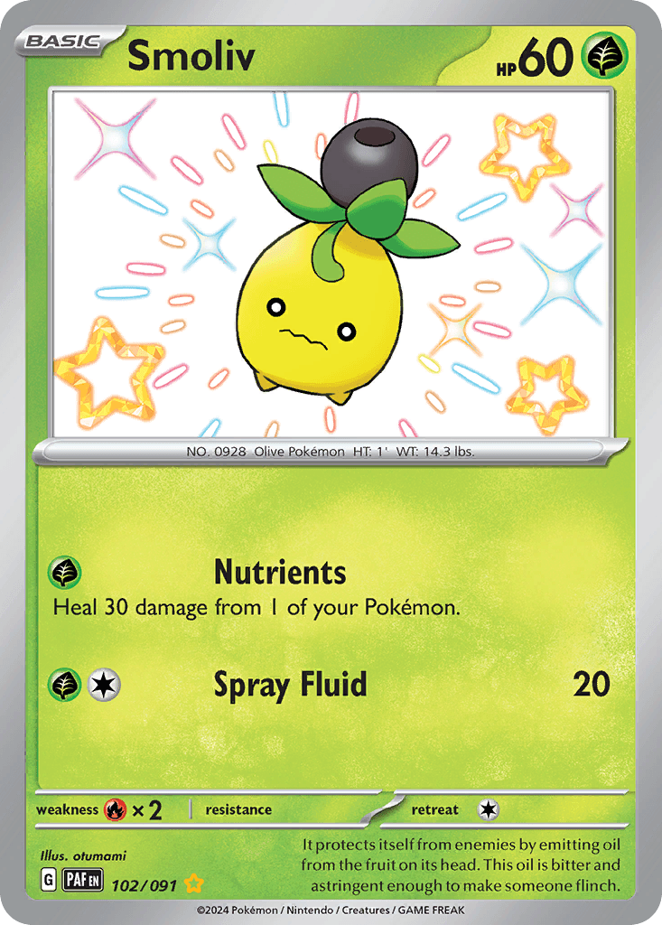 Smoliv Pokémon card