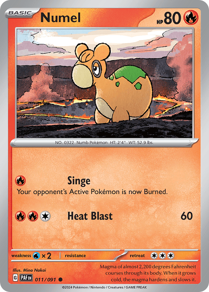 Numel Pokémon card