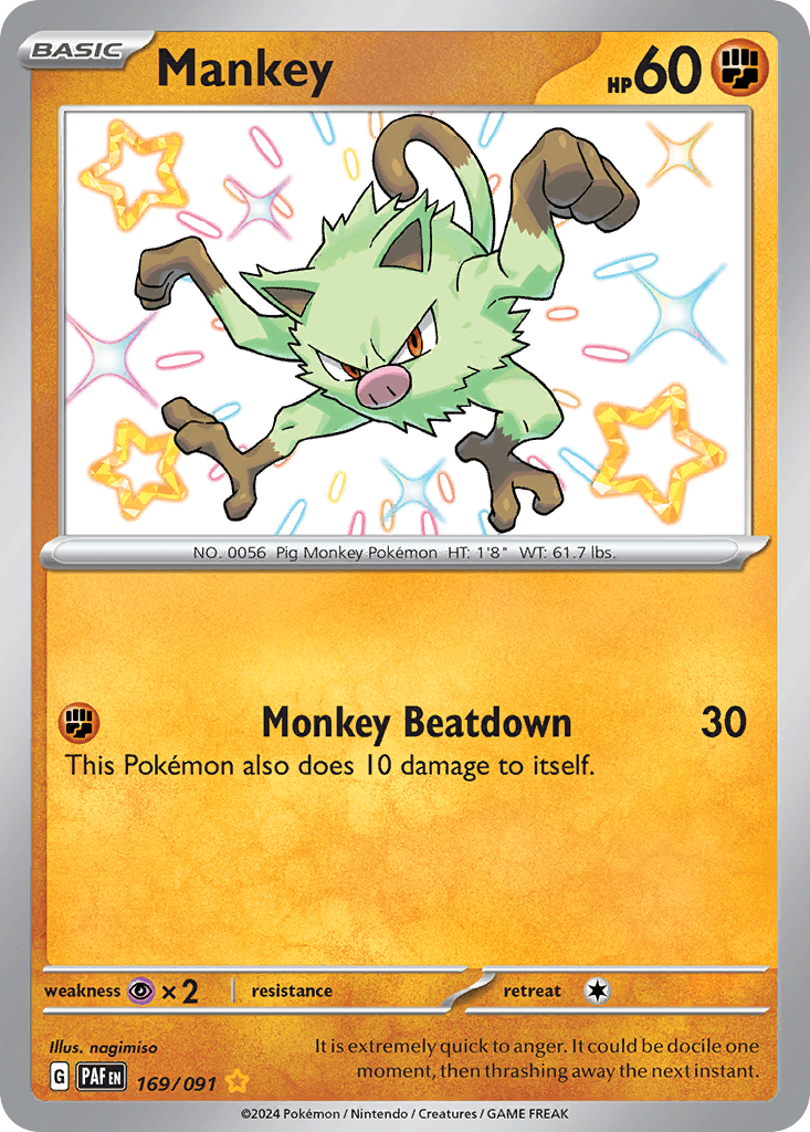 Mankey Pokémon card