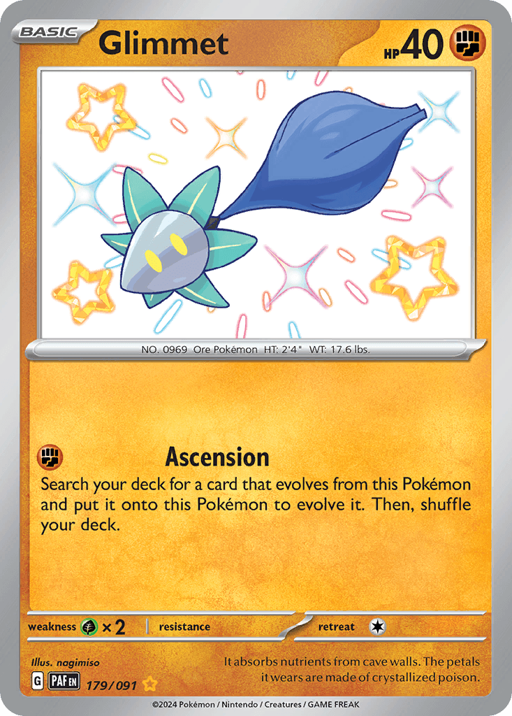 Glimmet Pokémon card