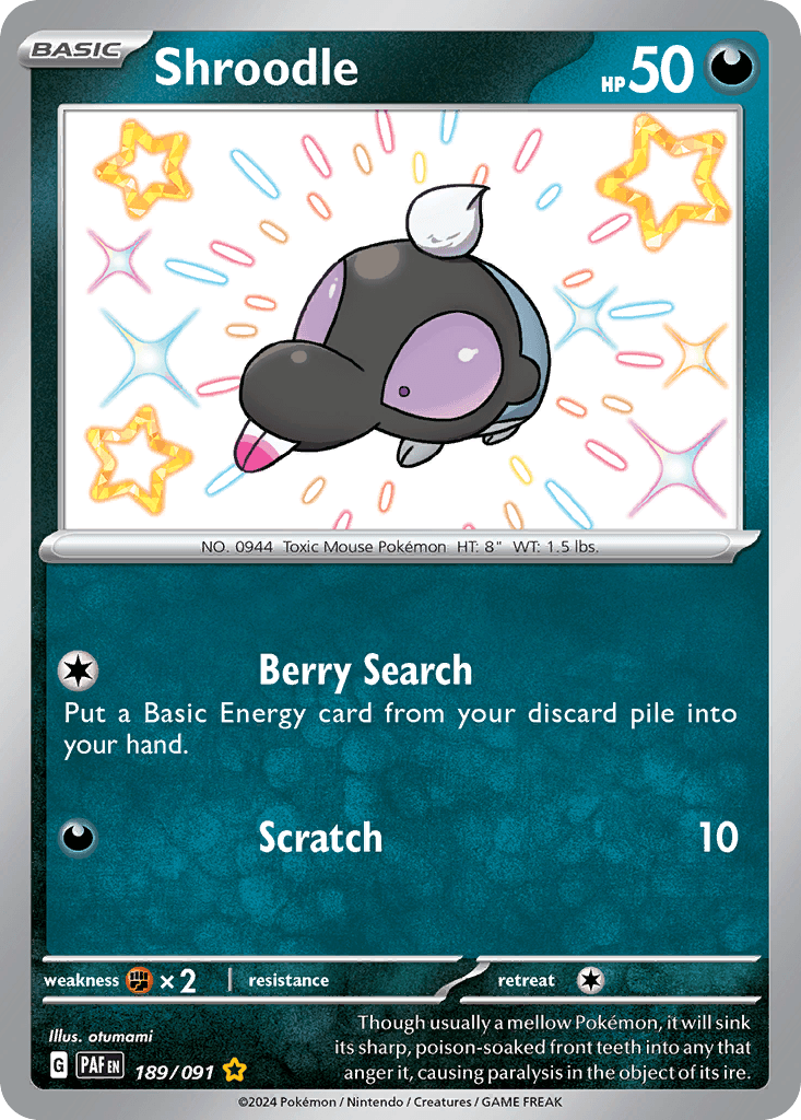 Shroodle Pokémon card