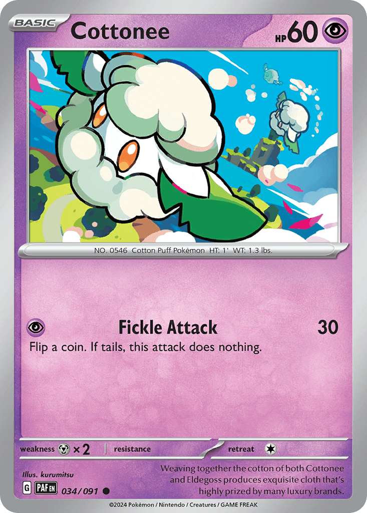 Cottonee Pokémon card