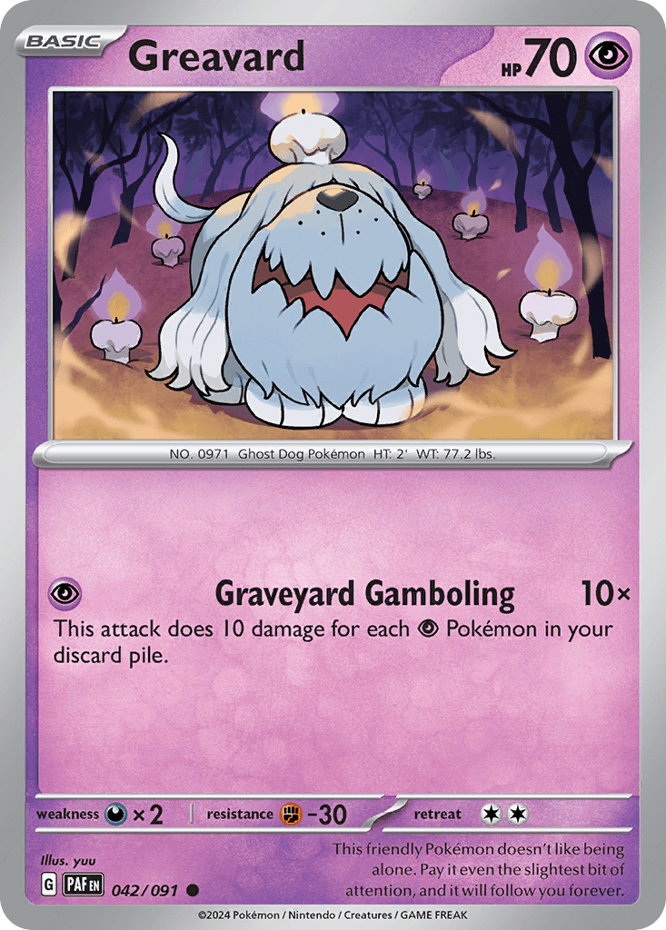 Greavard Pokémon card