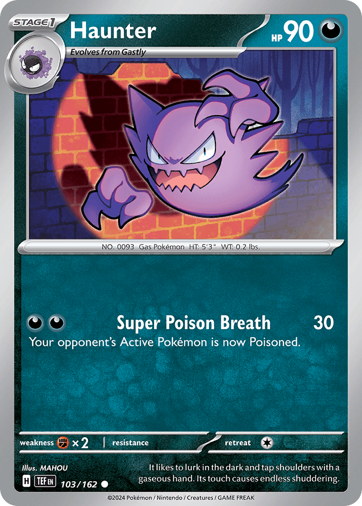 Haunter Pokémon card