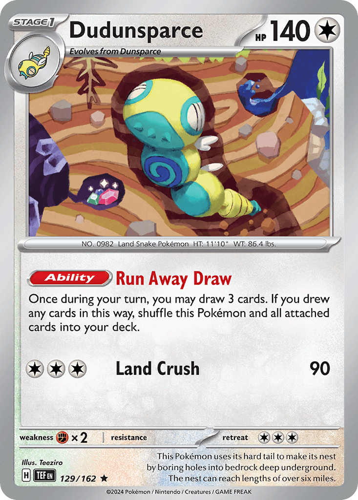 Dudunsparce Pokémon card