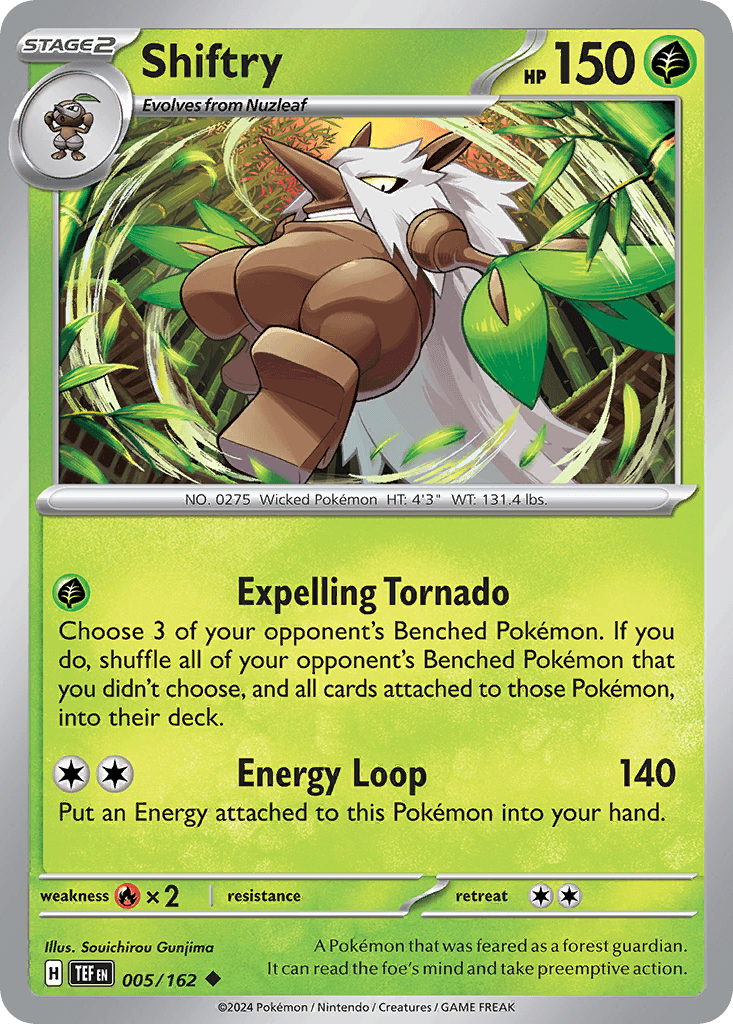 Shiftry Pokémon card