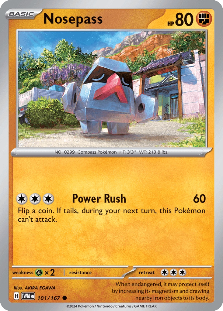 Nosepass Pokémon card