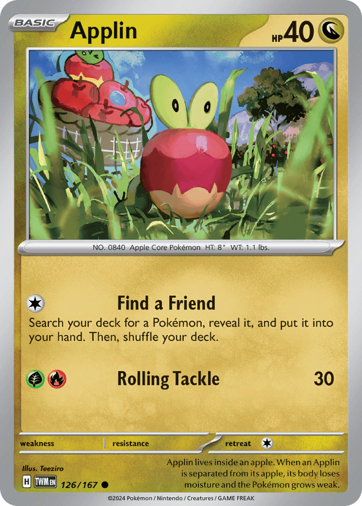 Applin Pokémon card