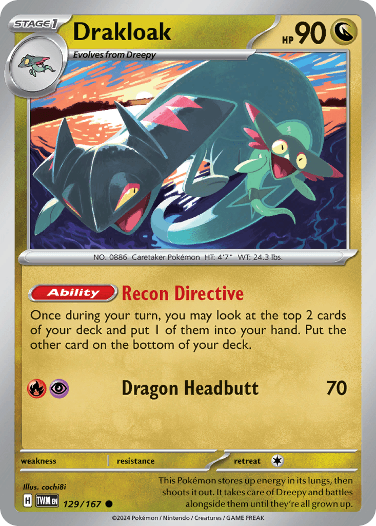 Drakloak Pokémon card